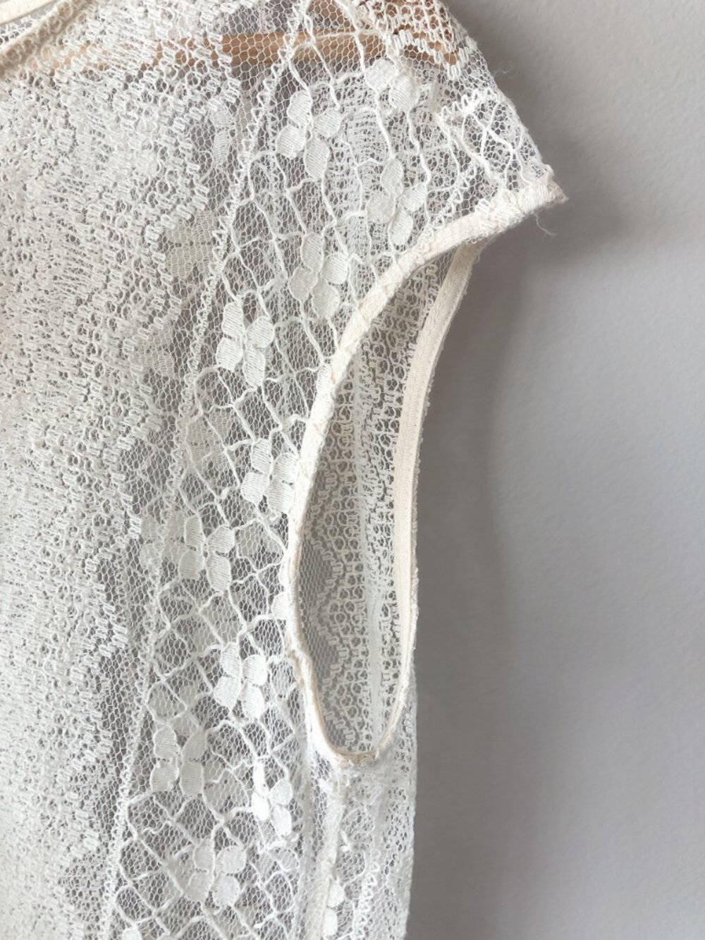 Ella Moss lace fringe top cream large - Picture 5 of 13